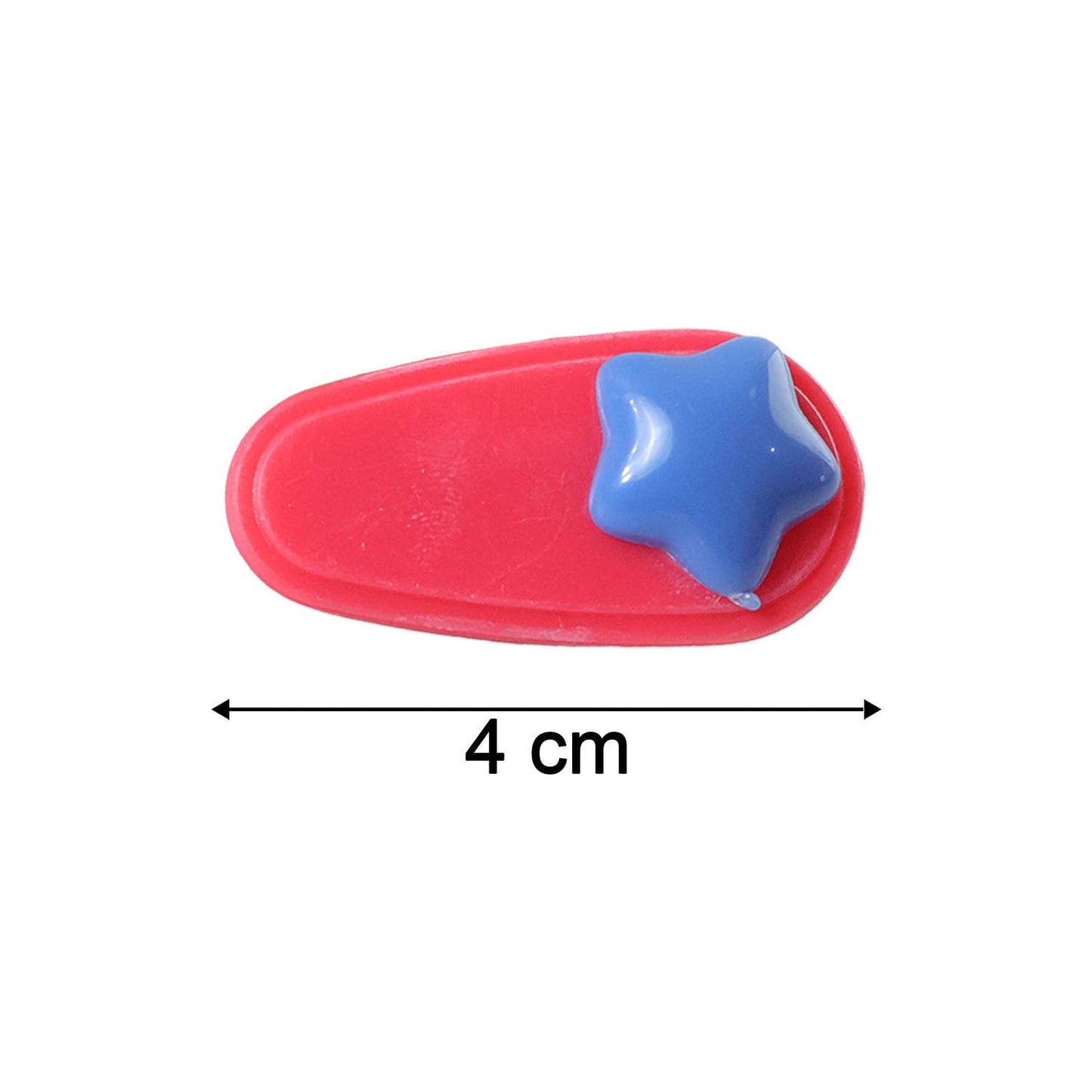 Size illustration of star shaped decorative hair clips