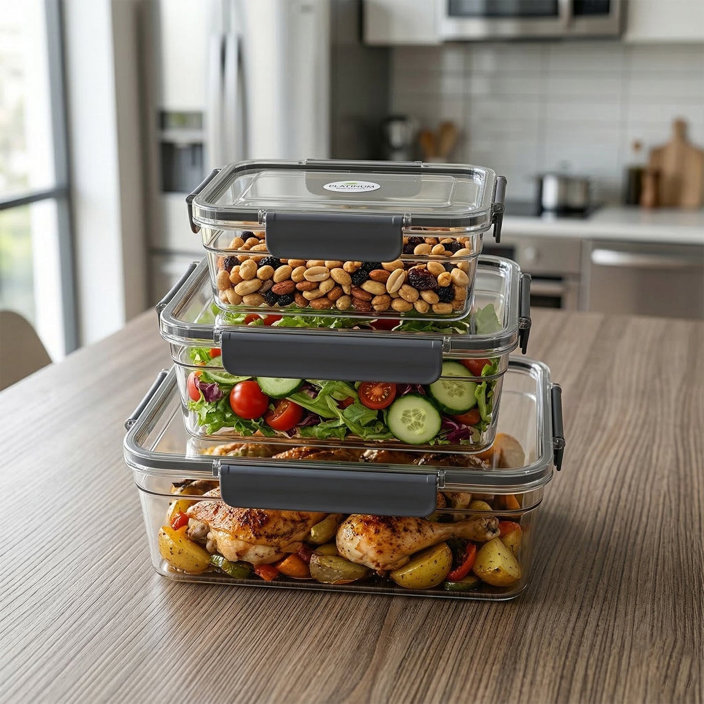 Food storage set in transparent design