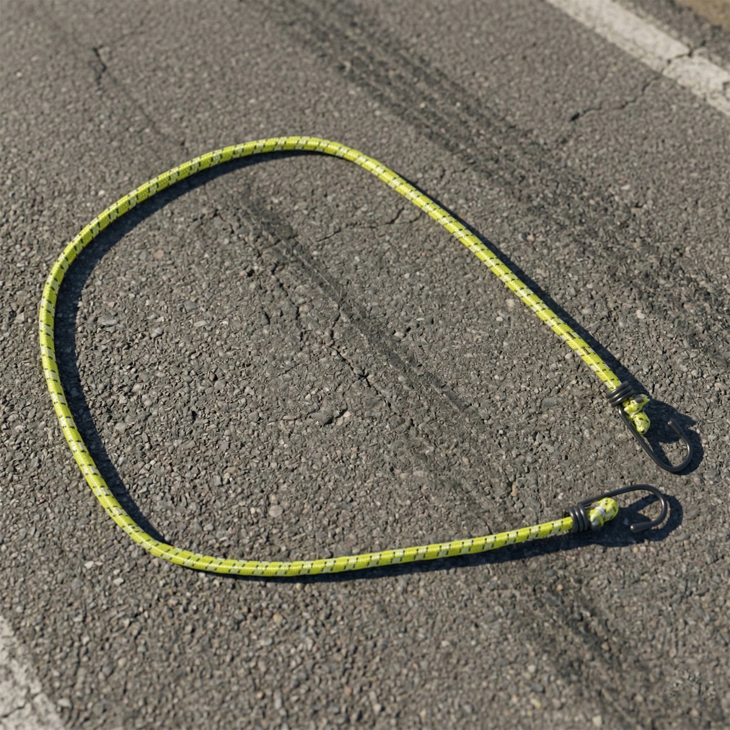 Elastic tie down rope with durable hooks for transportation