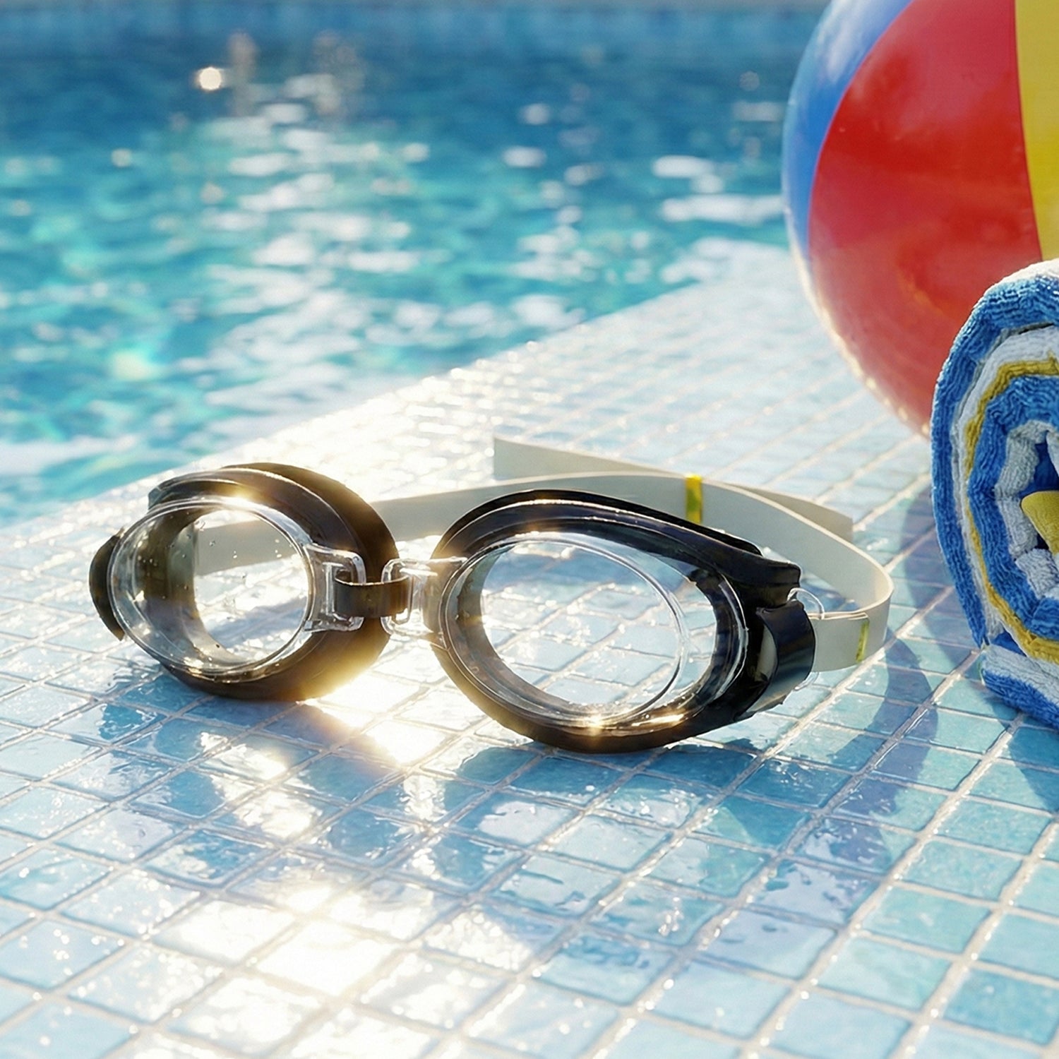 High-quality swimming goggles offering UV protection and anti-fog lenses