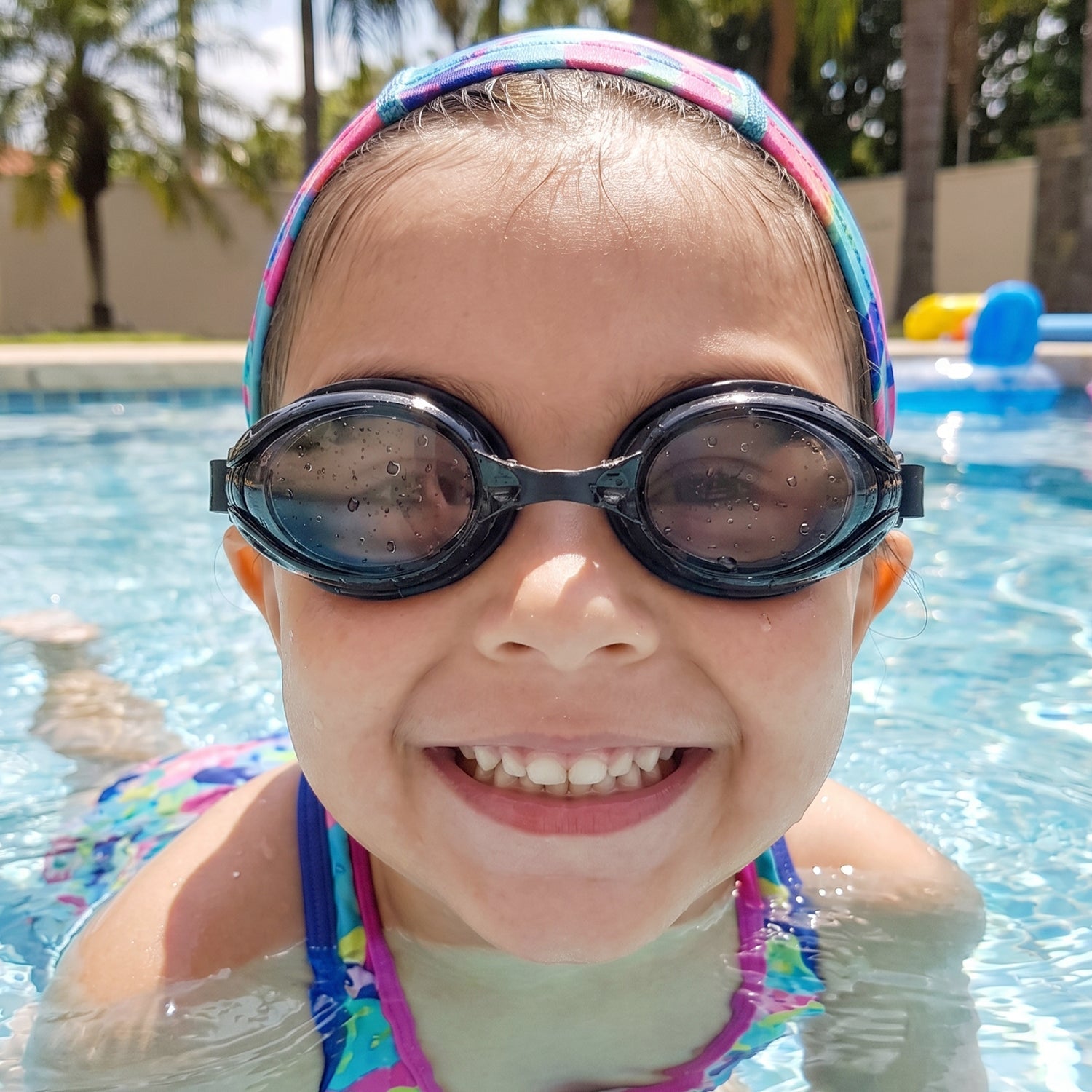 anti-leak kids goggles with soft cushioning and adjustable strap
