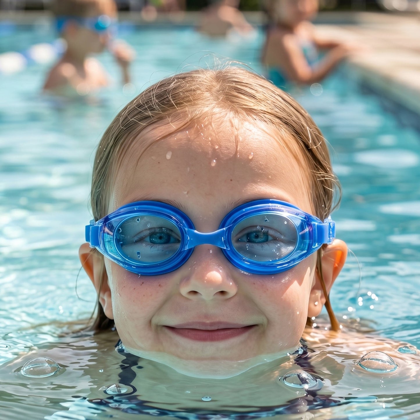 Premium anti-fog kids goggles for swimming practice