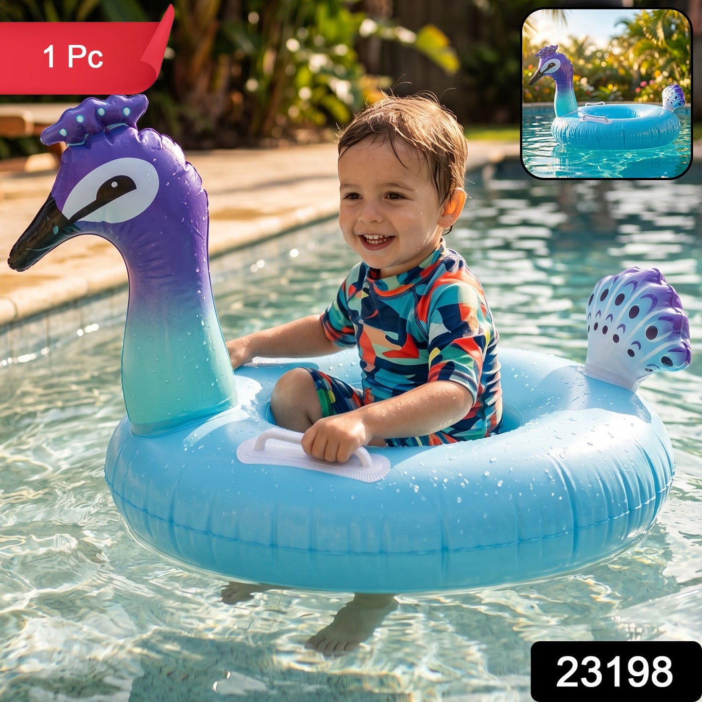 Soft inflatable swim ring for childrenÕs pool and beach activities