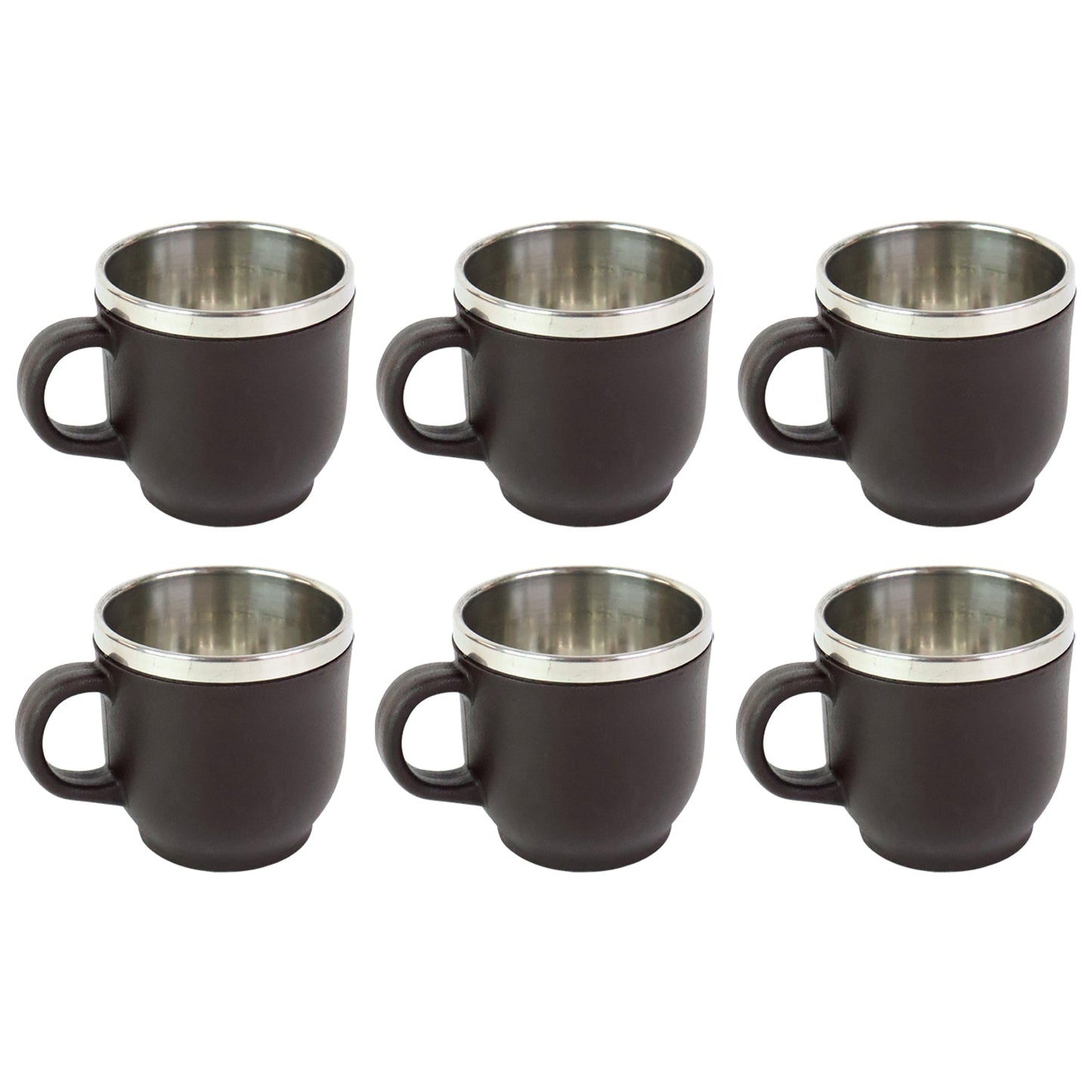 100ML compact stainless steel cappuccino mug from Apex six piece set