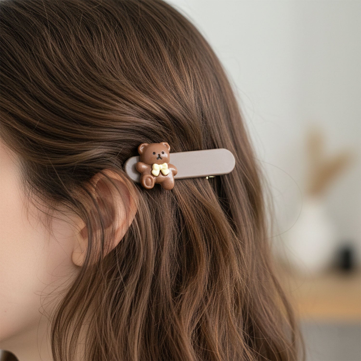 Teddy bear themed hair pins for casual and party styling
