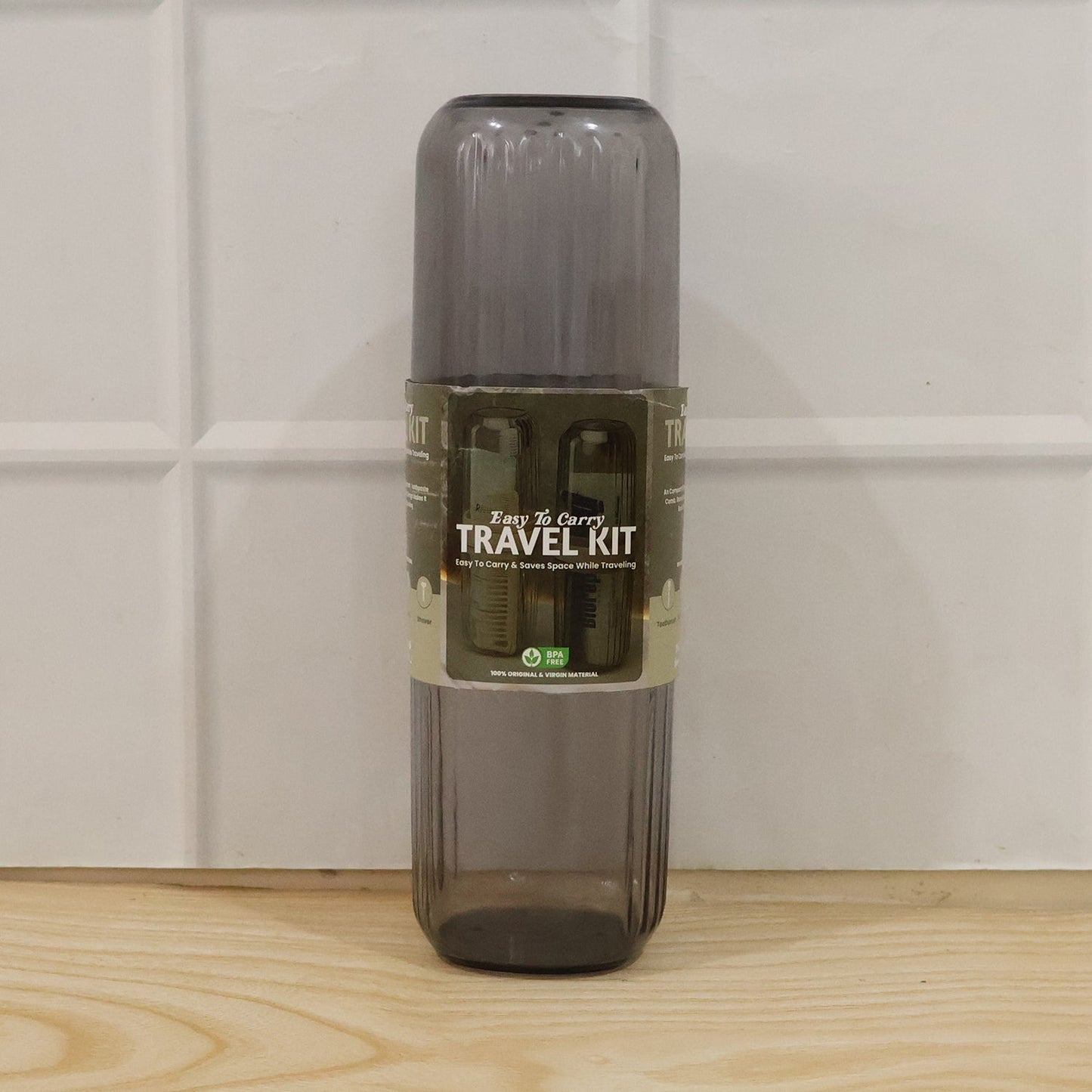 Portable reusable folding cup for travel kit