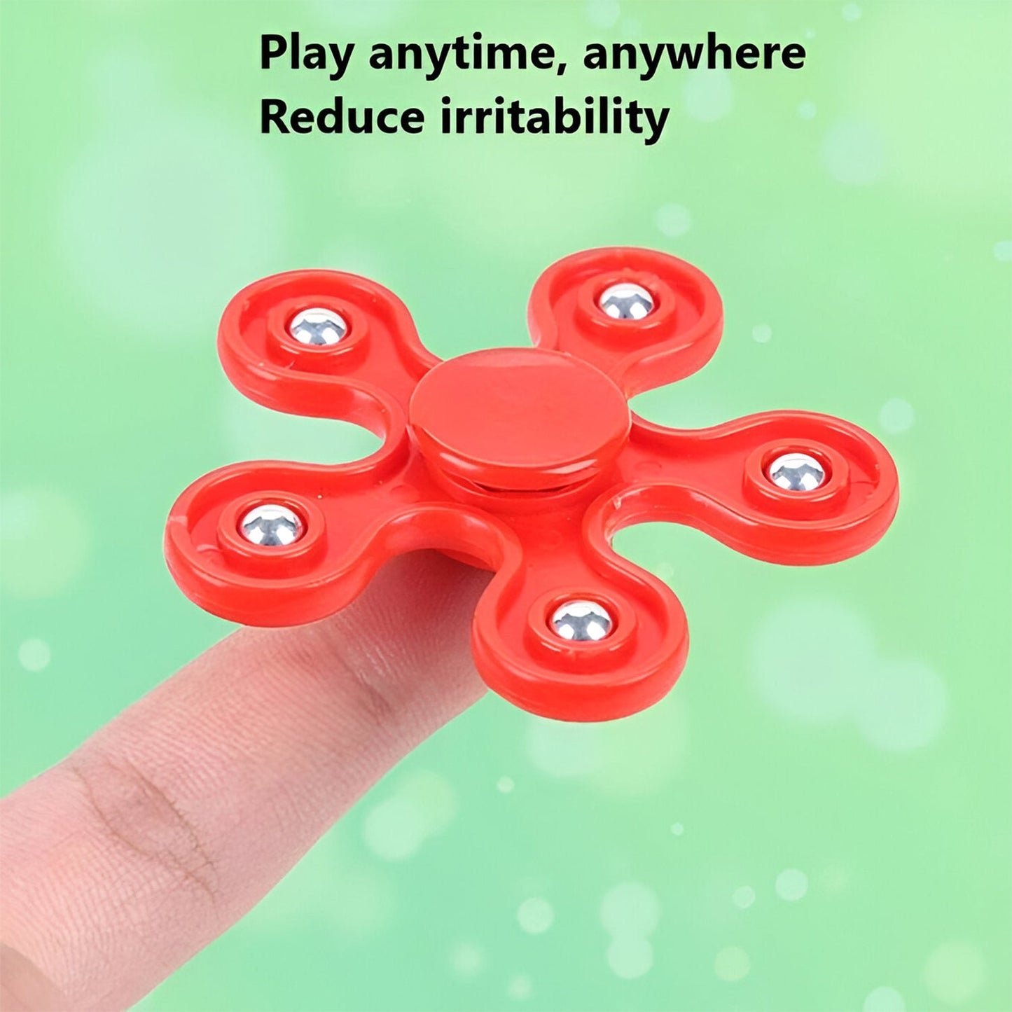 Toothbrush and spinner toy set encouraging children's oral hygiene