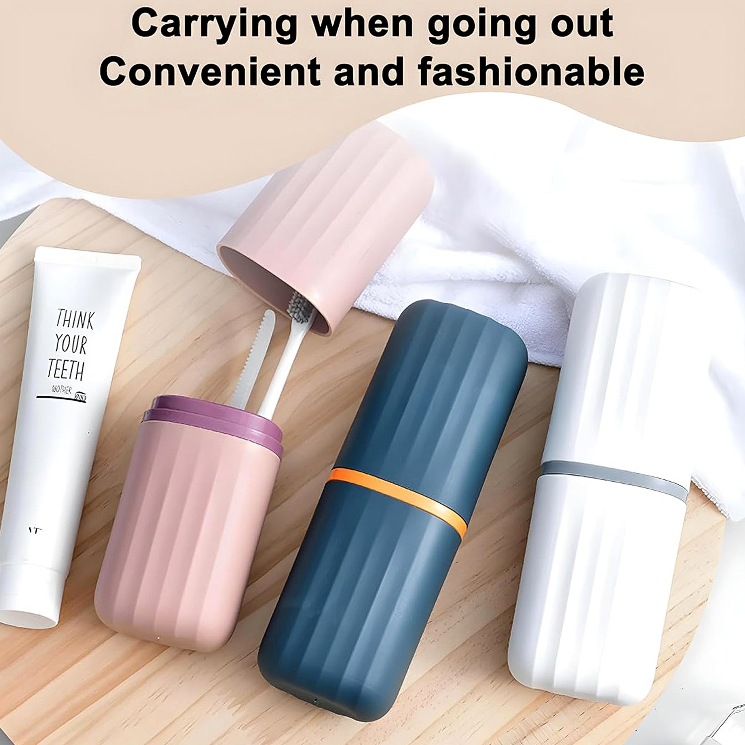 Set of two travel toothbrush cases from BrushedUp brand
