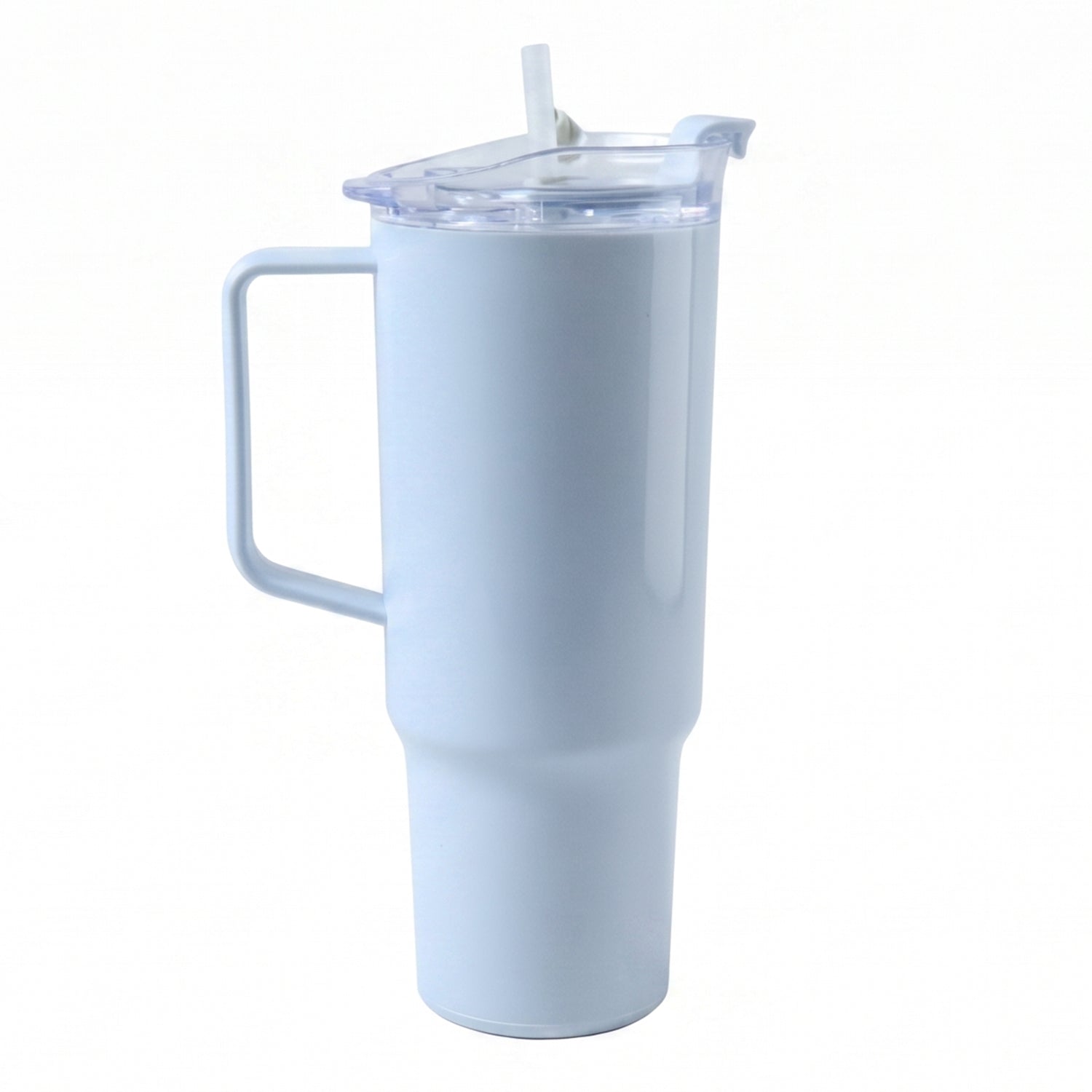 Leak-proof lid and reusable straw for travel tumbler.