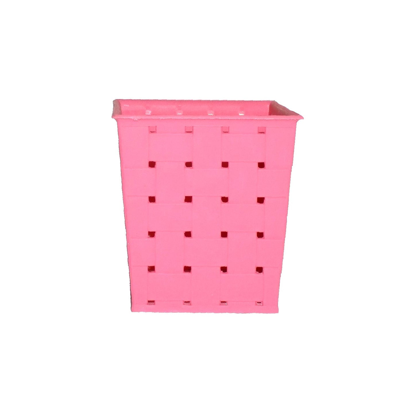 Durable UV-protected railing planter with a square dotted design for outdoor use.
