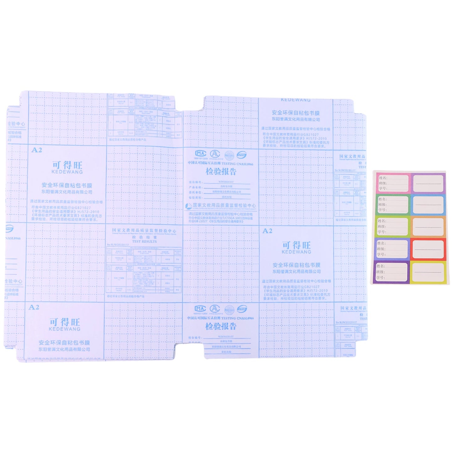 Durable clear adhesive sheets ready for book cover protection