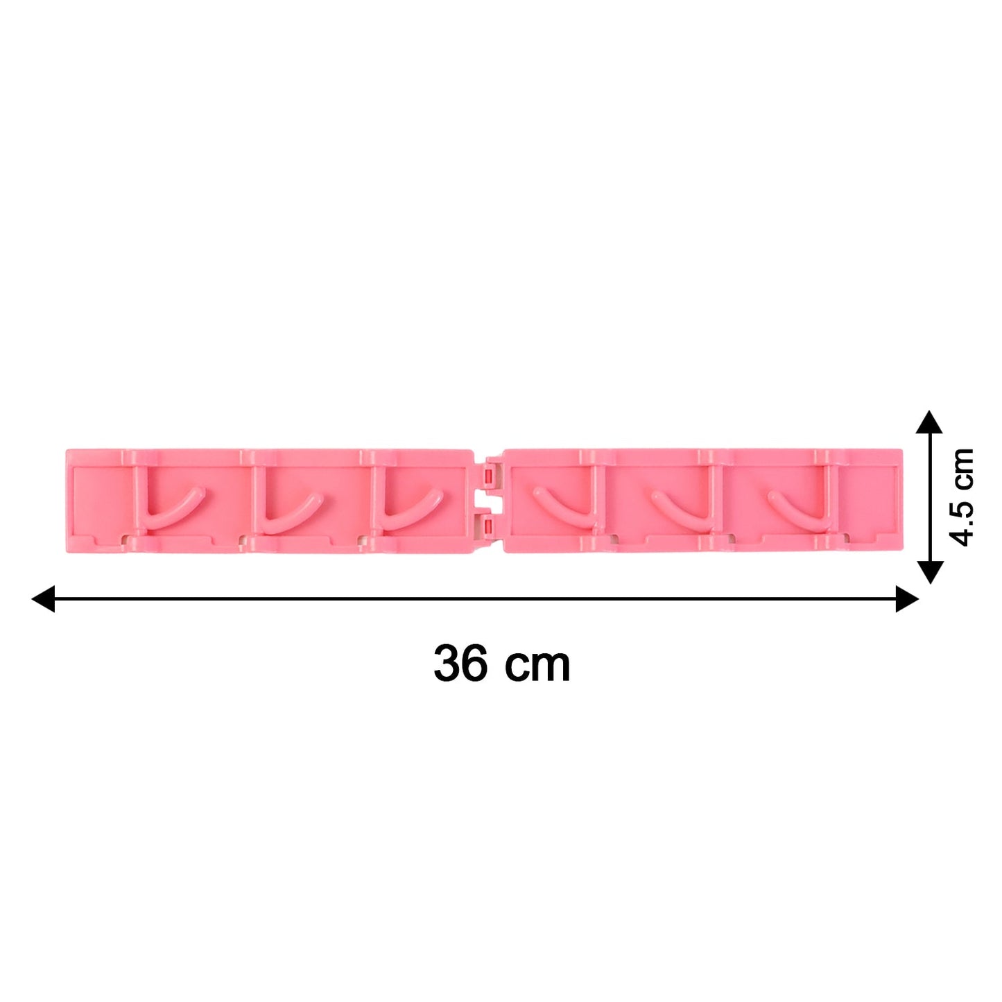 Dimension chart for foldable rotating 6 hook wall-mounted rack