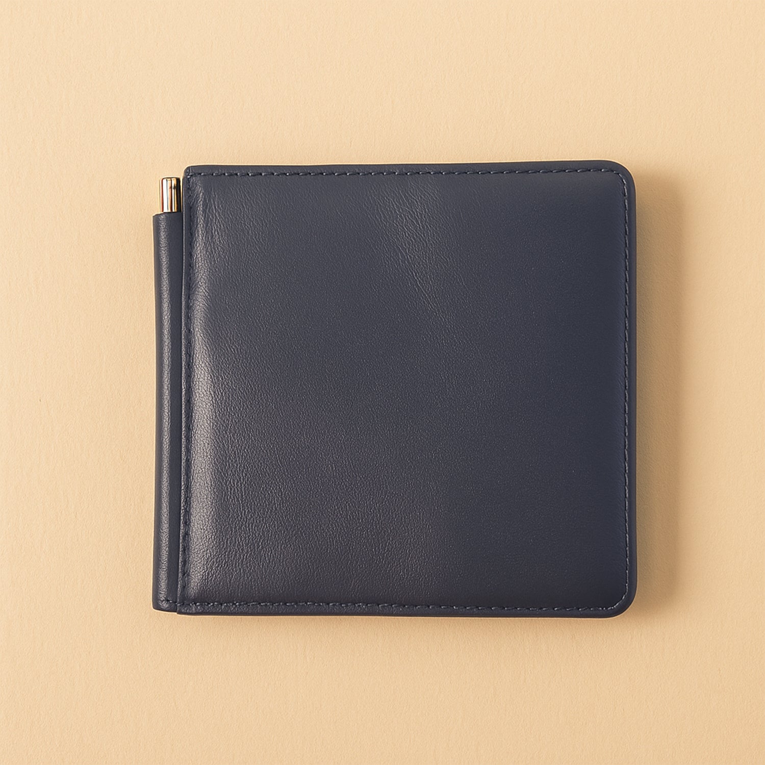 Close-up view of compact leather wallet pouch ideal for daily essentials