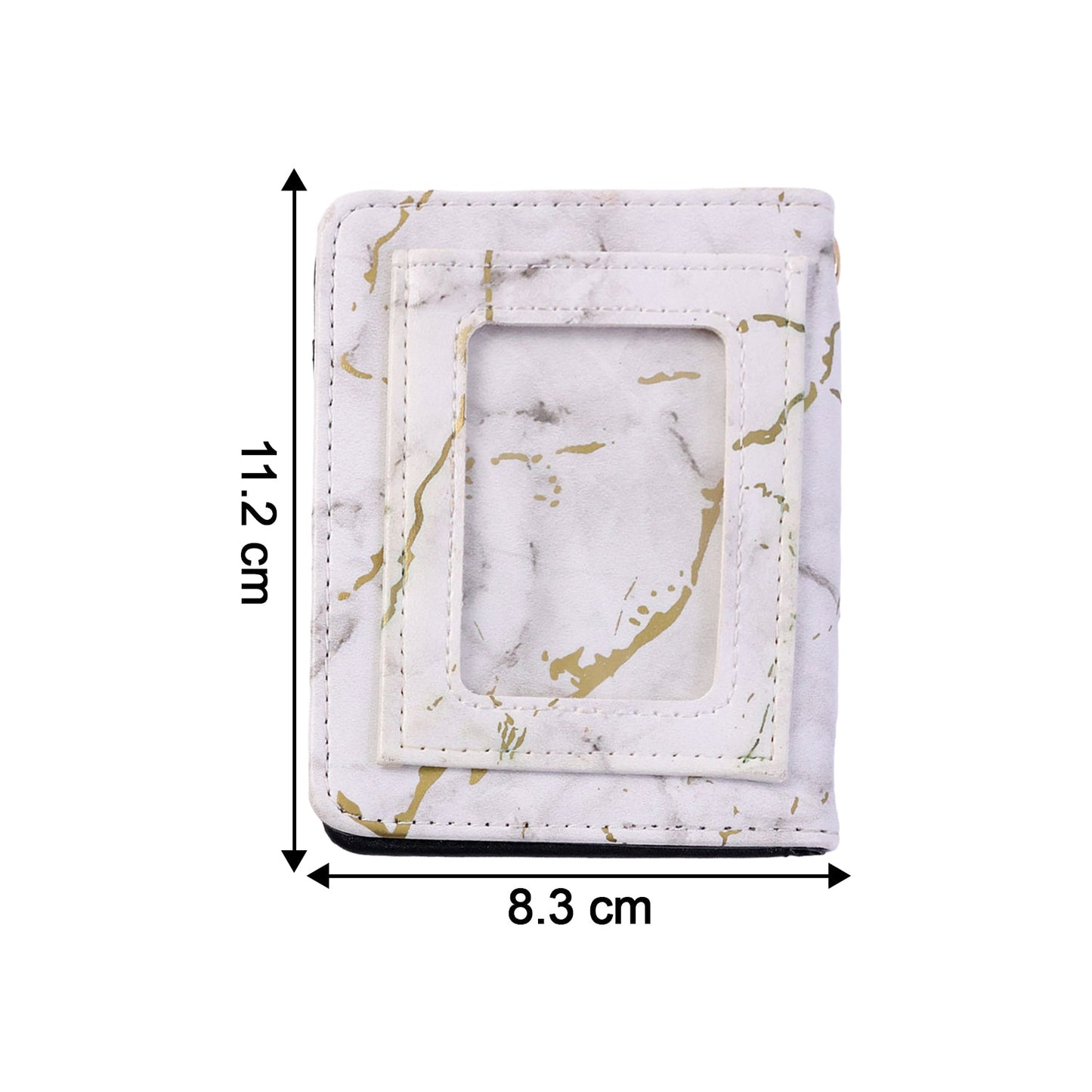 Compact card wallet with marble finish design for daily use