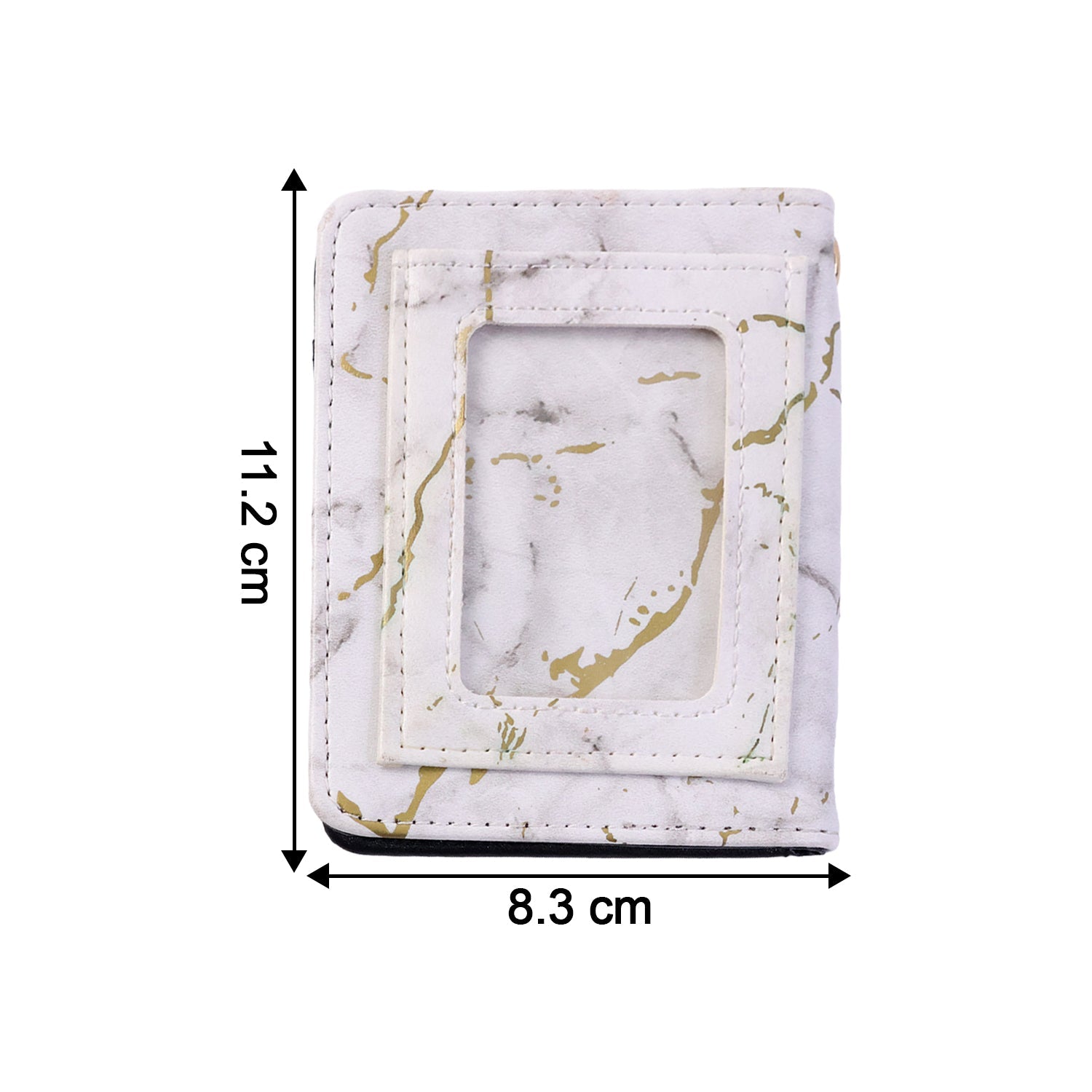 Compact card wallet with marble finish design for daily use