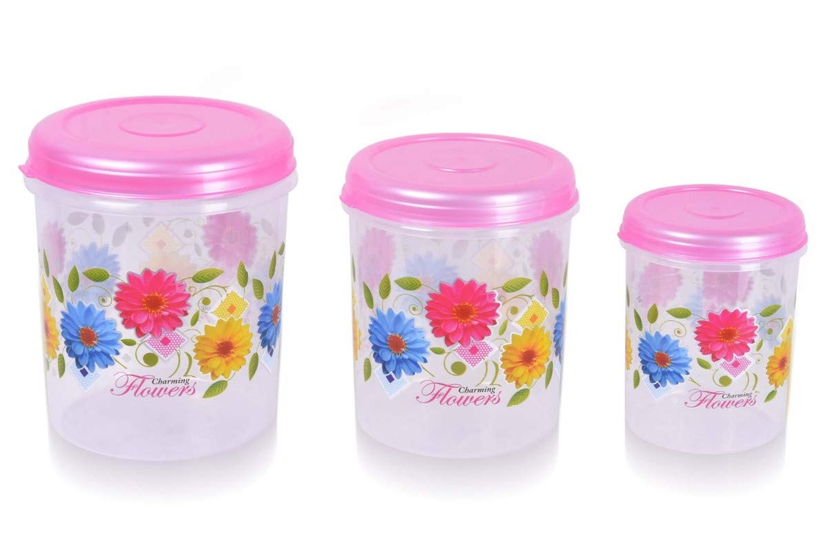 Clear view of the durable plastic material used in the multi-purpose storage containers.