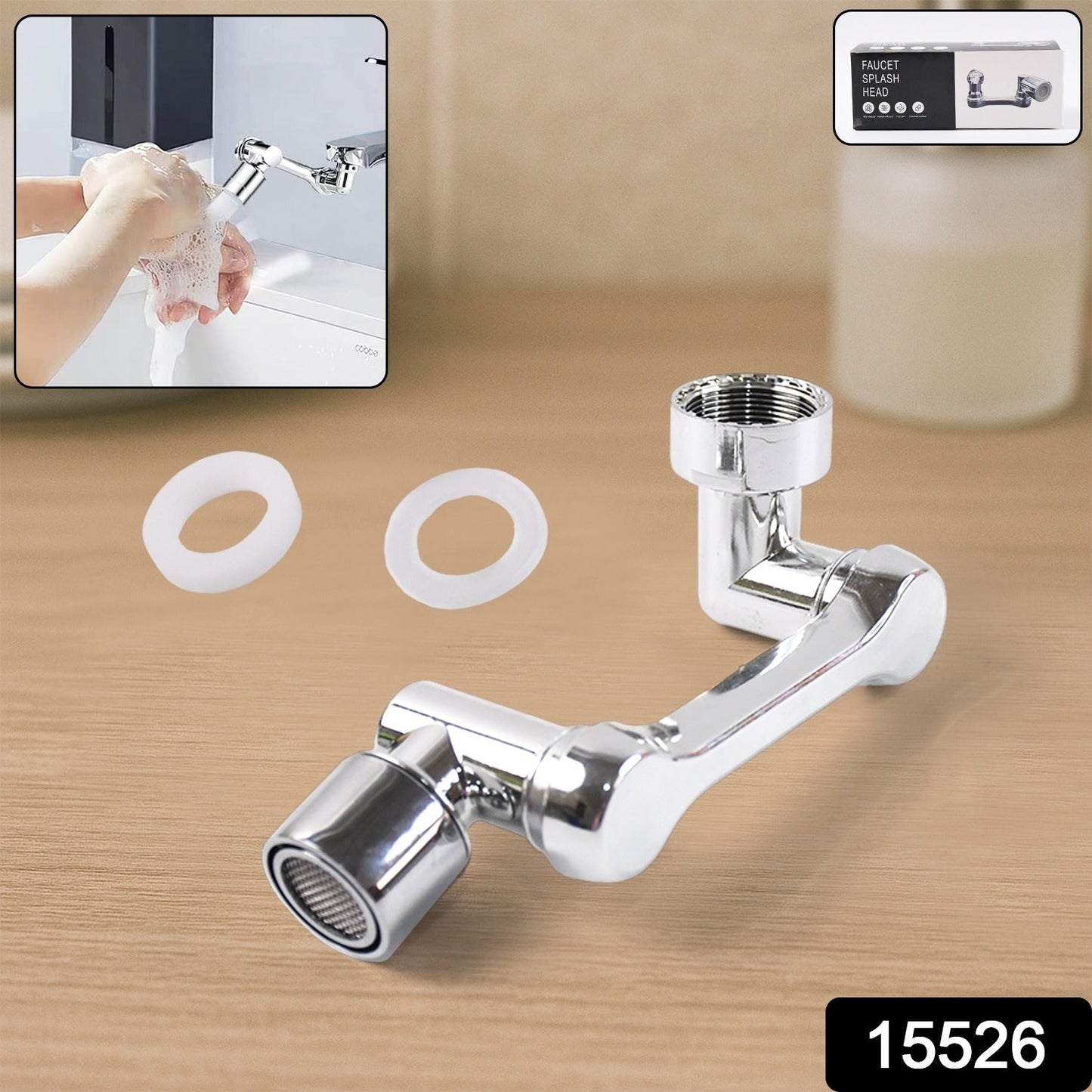 Tap adapter for water saving with adjustable faucet extension