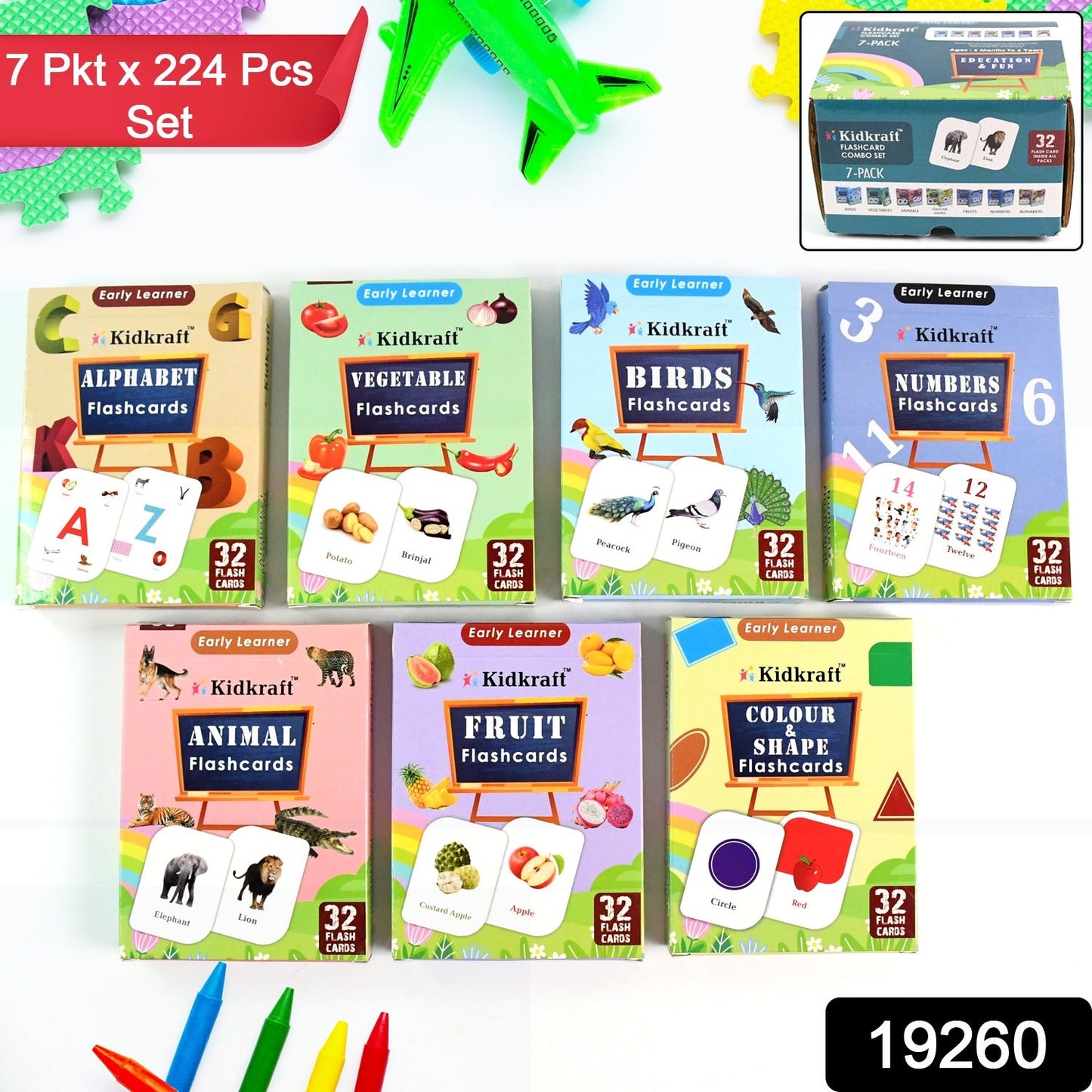 Kidkraft flashcard combo pack featuring multiple educational topics for kids