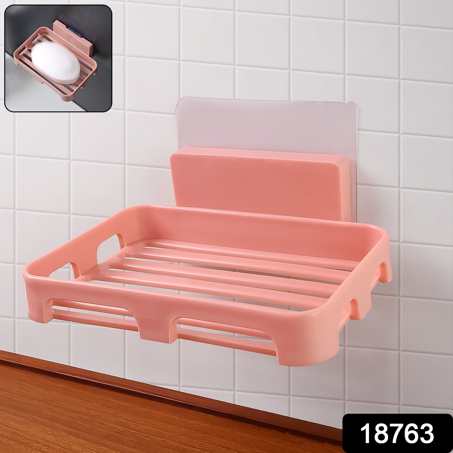 Rectangular self adhesive soap dish holder easy installation example