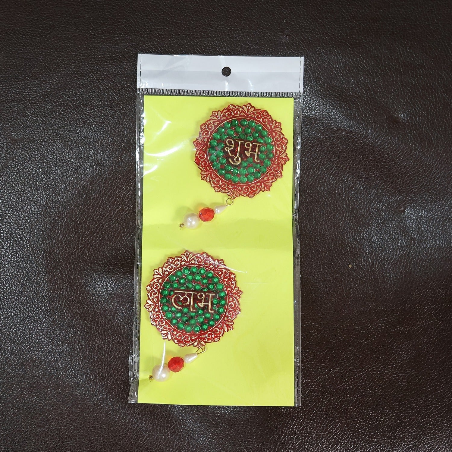 Festive Shubh Labh beaded door hanging enhancing home decor