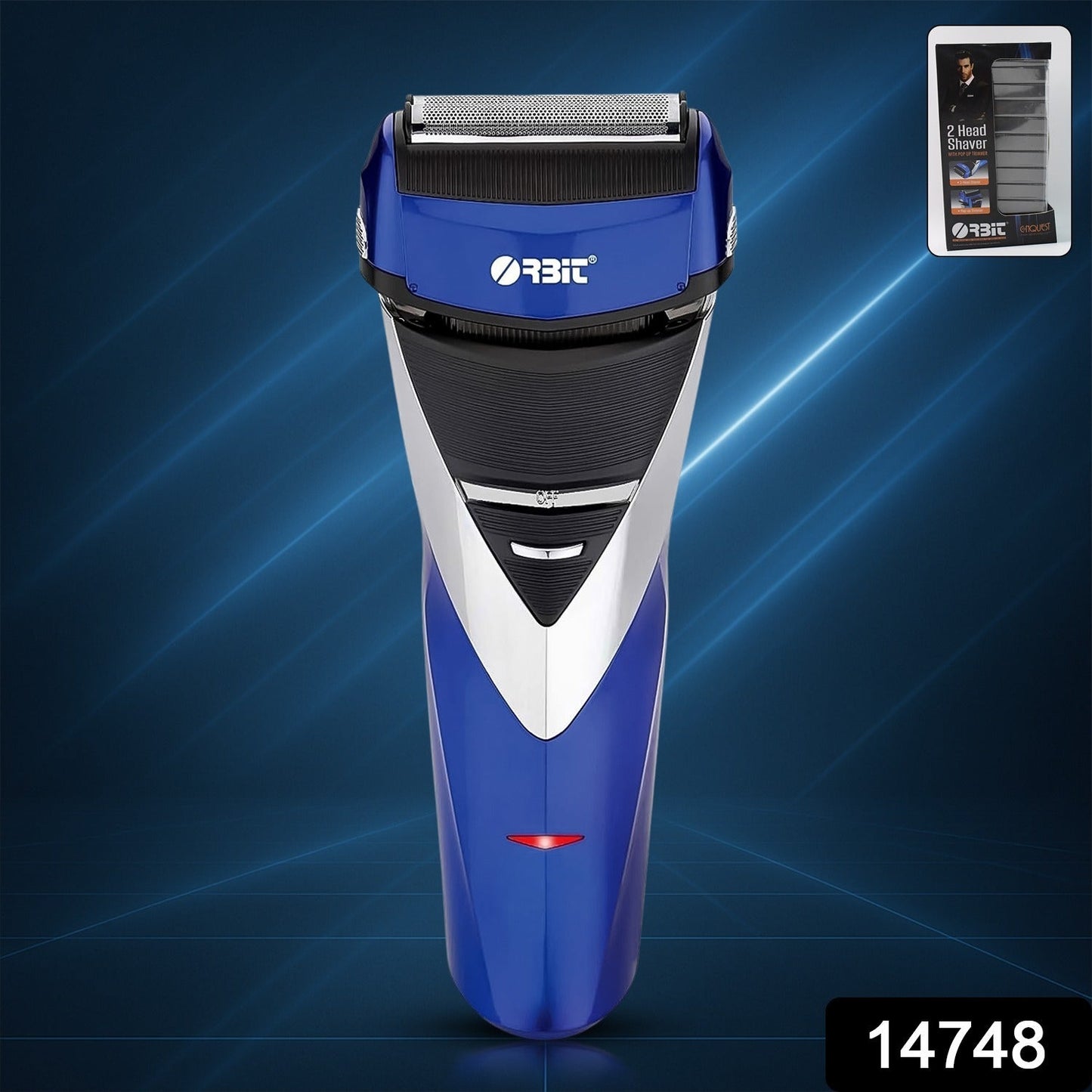 Orbit electric foil shaver with pop-up trimmer for quick grooming