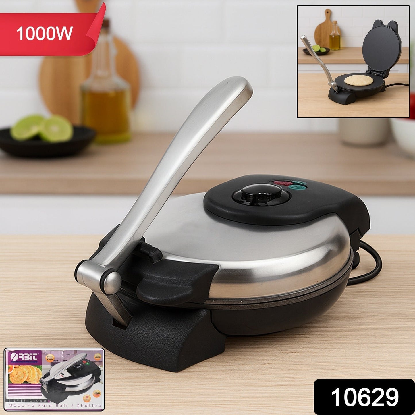 Khakra maker flatbread press machine with non-stick surface for even cooking