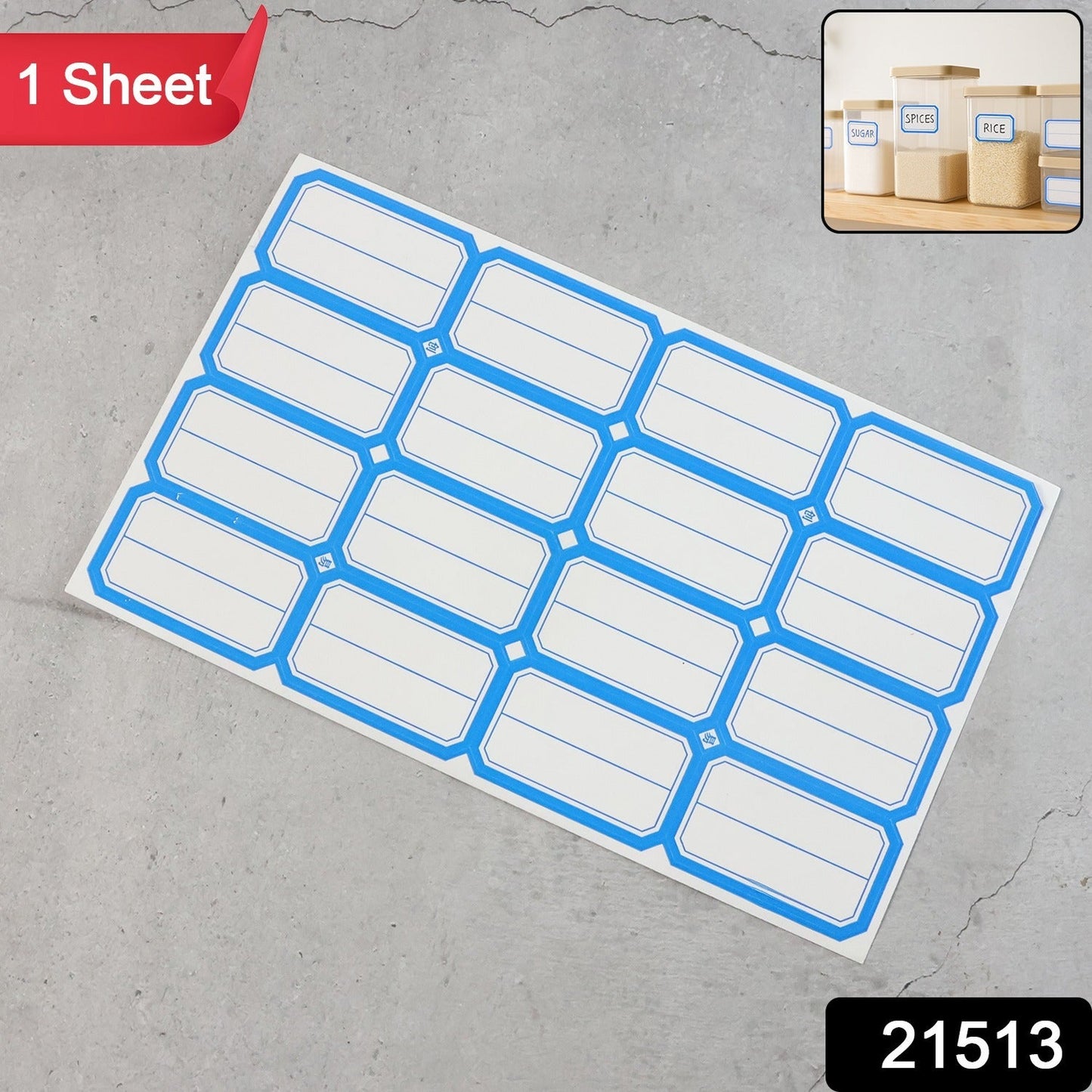 Stack of multiple rectangular label sticker sheets for office use