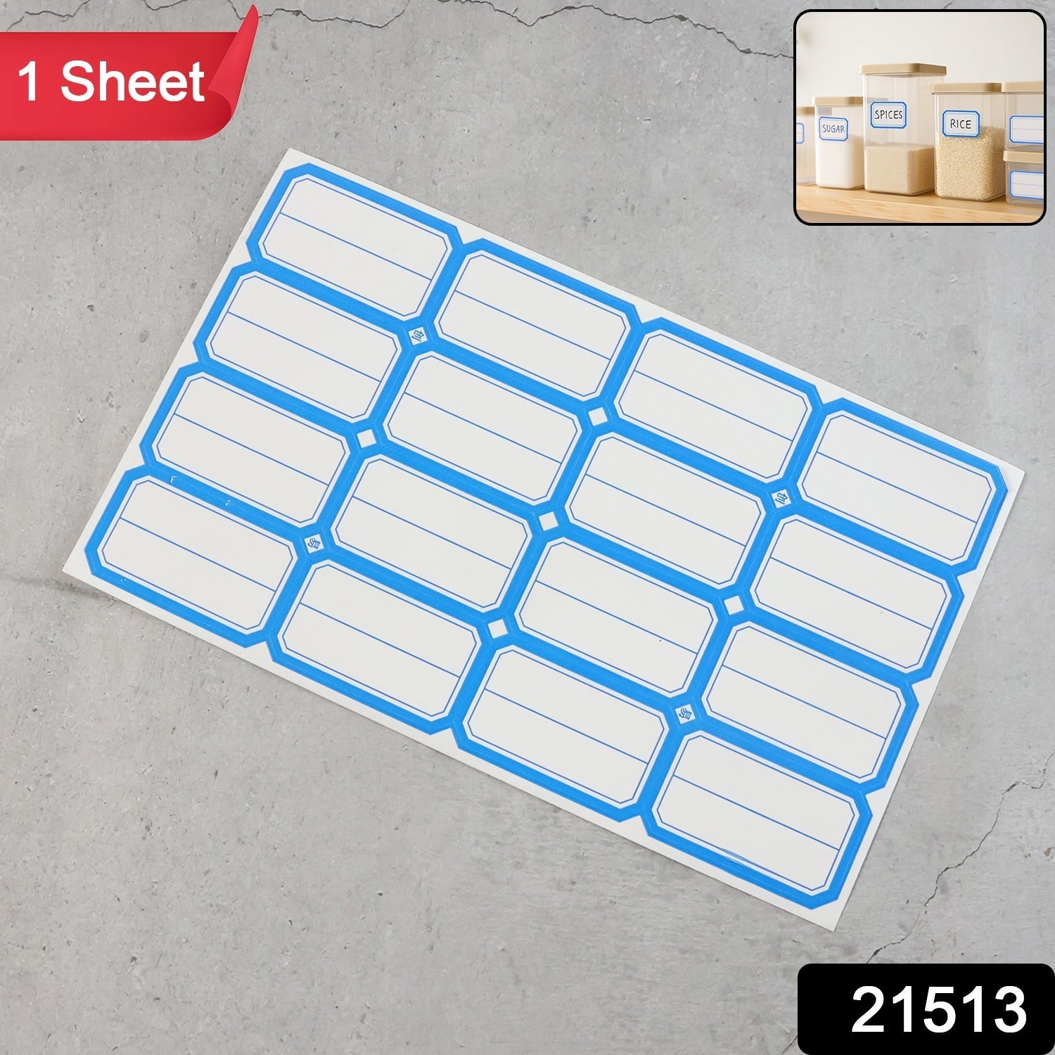 Stack of multiple rectangular label sticker sheets for office use