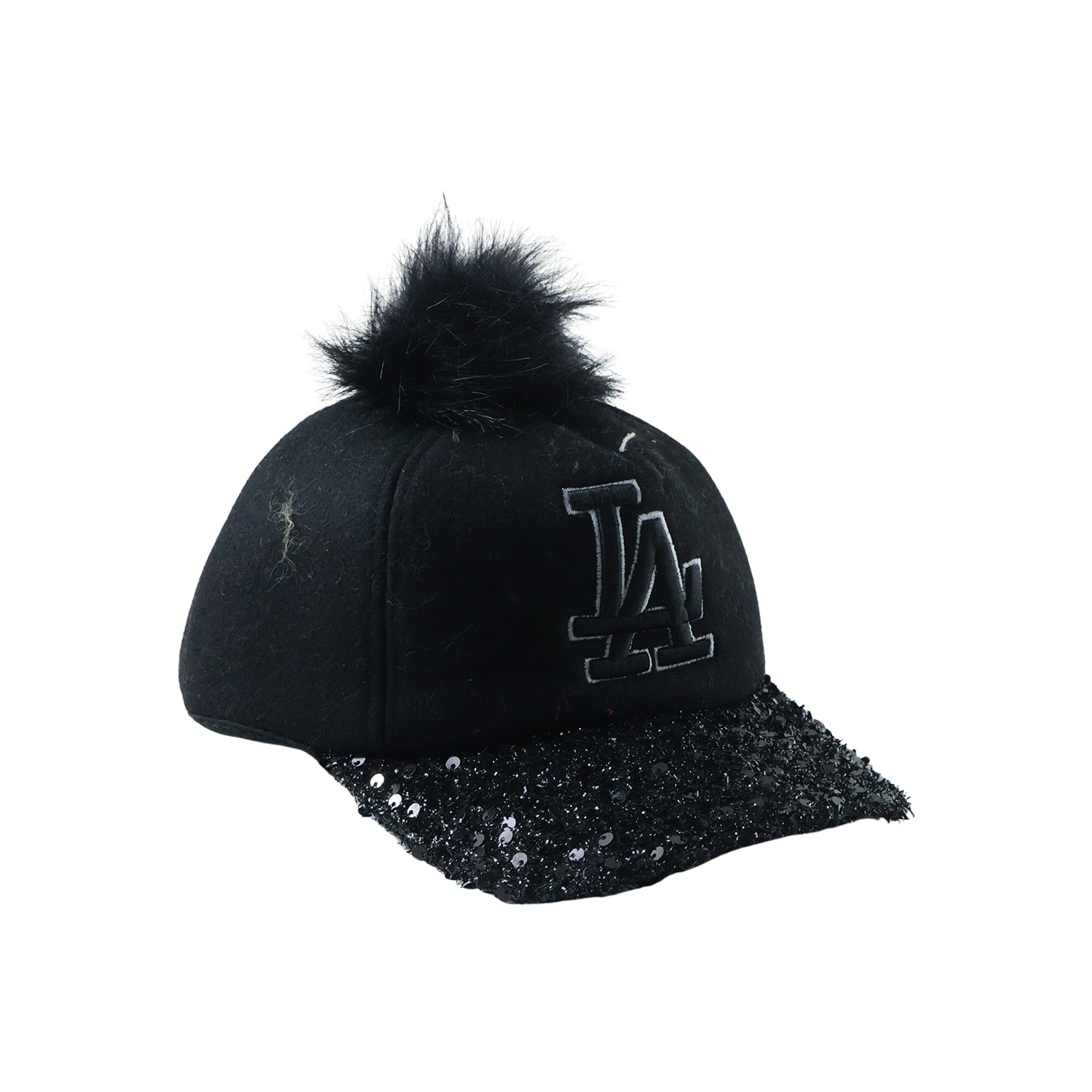 Fashionable glitter brim baseball cap for women