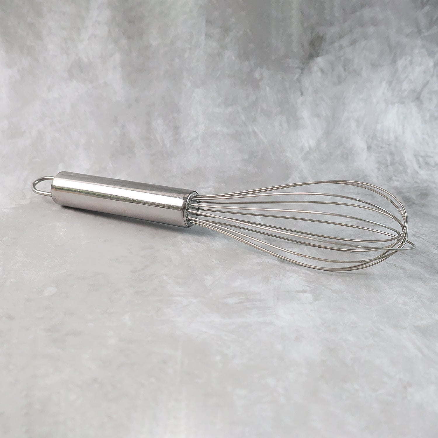 Multi-purpose small stainless steel whisk with ergonomic handle
