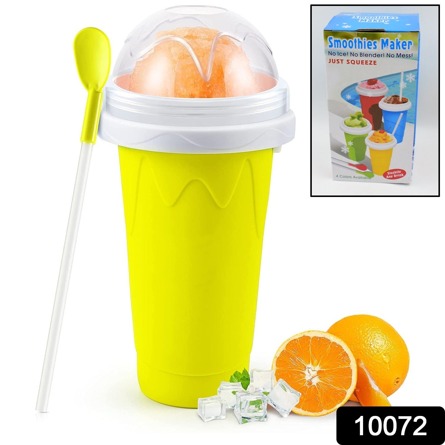 Double layer Frozen Smoothies Maker Cup ready for use.