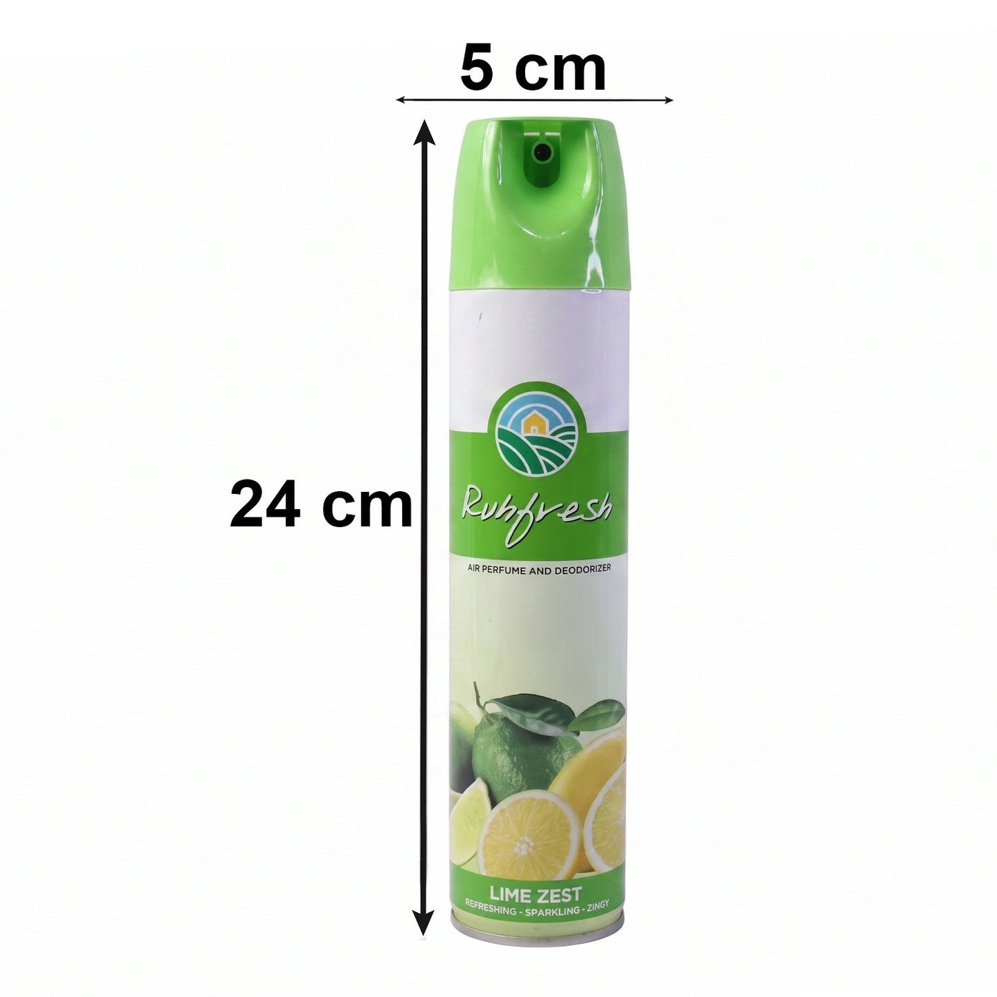 Lime Zest air freshener spray from different angles