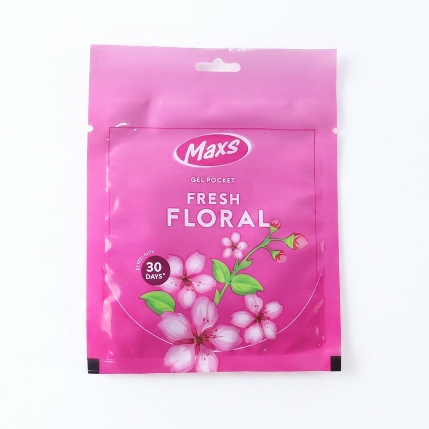 Maxs Gel Air Freshener providing a pleasant floral aroma for continuous freshness.