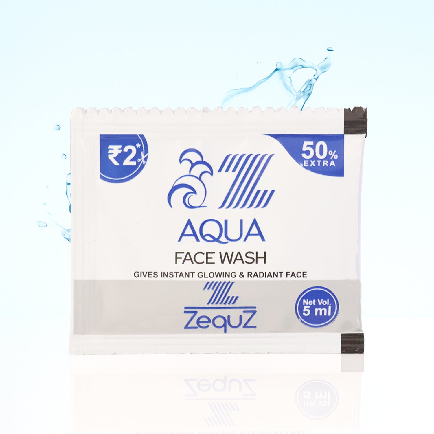 Refreshing Zequz Aqua Face Wash with lightweight formula for daily cleansing.