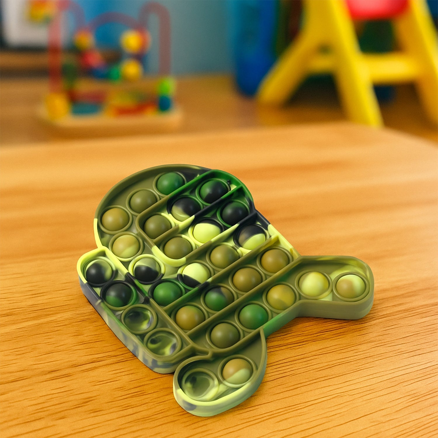 Top view of bubble layout on silicone Pop It Fidget Toy for motor skill practice