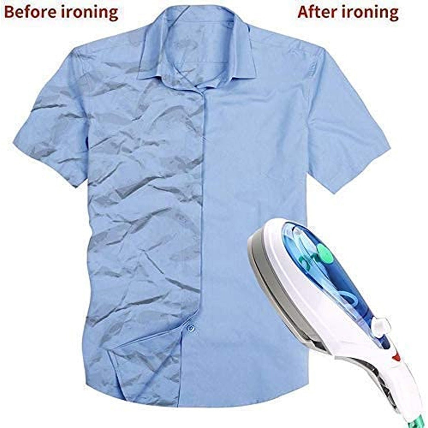 Close-up of the Portable Garment Steamer's water tank and compact design.