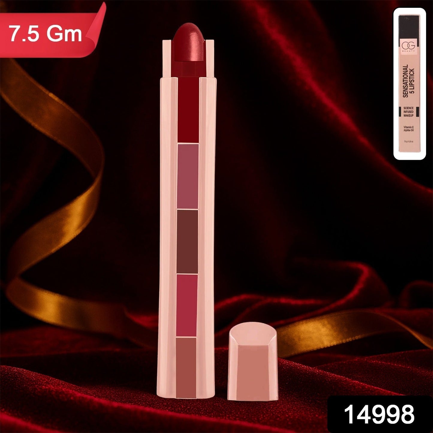 OG Beauty Sensational 5-in-1 Lip Color showcasing vibrant shades