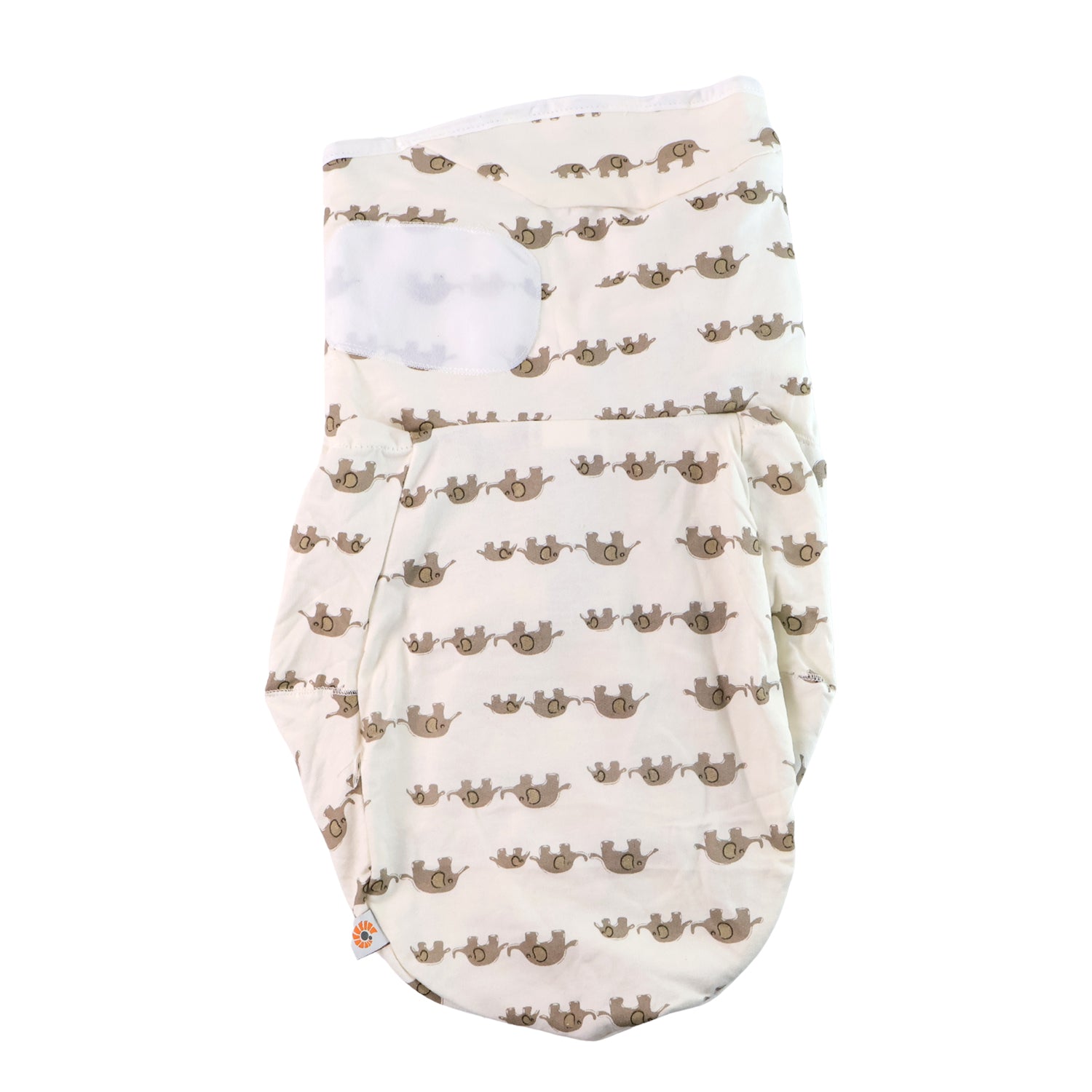 Baby sleeping comfortably in soft cotton swaddle wrap