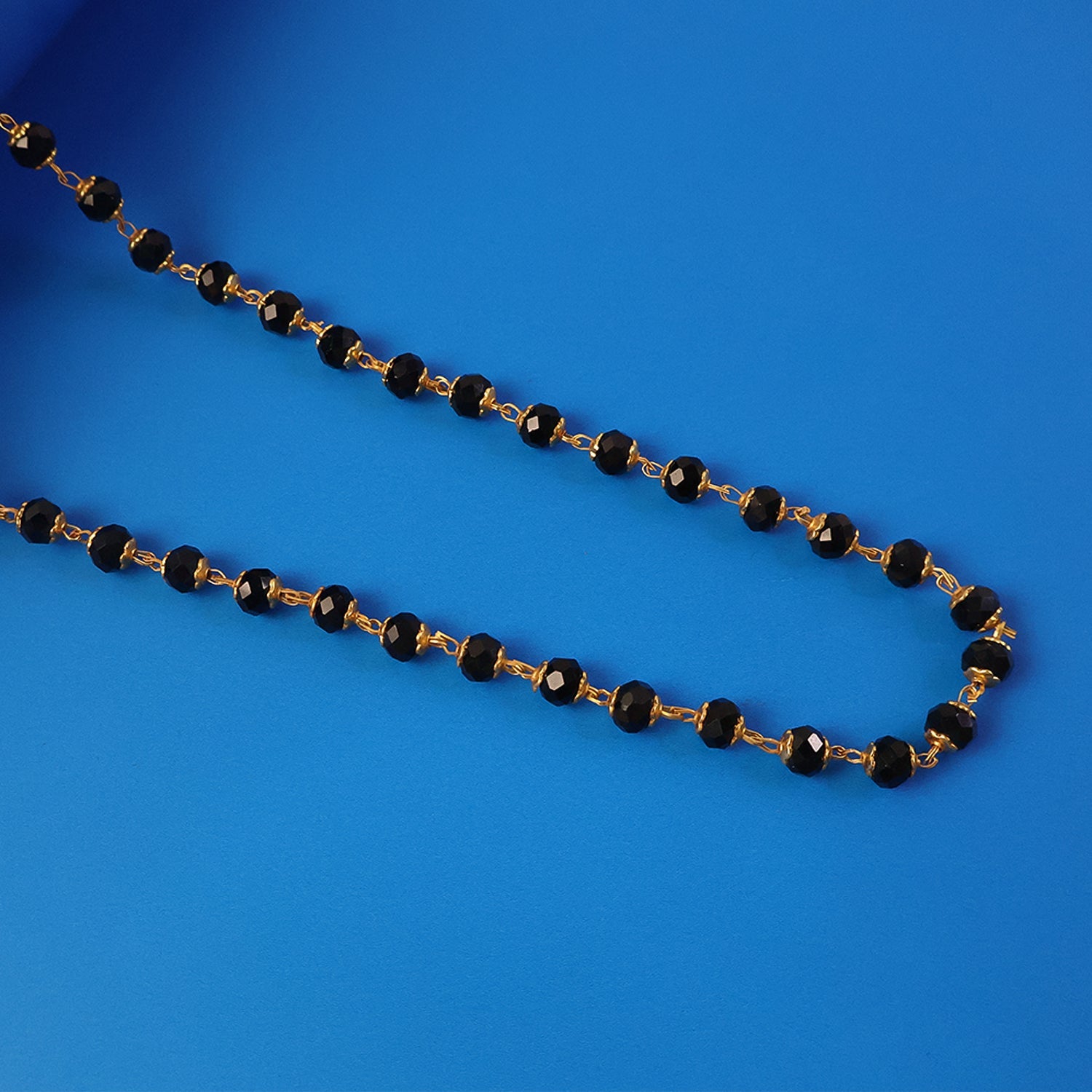 Festive traditional black beads mangalsutra necklace for women
