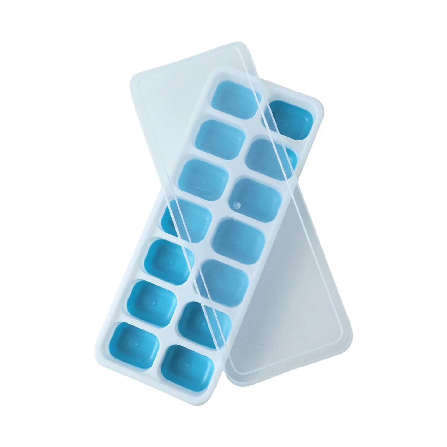 Silicone alternative ice cube tray in blue