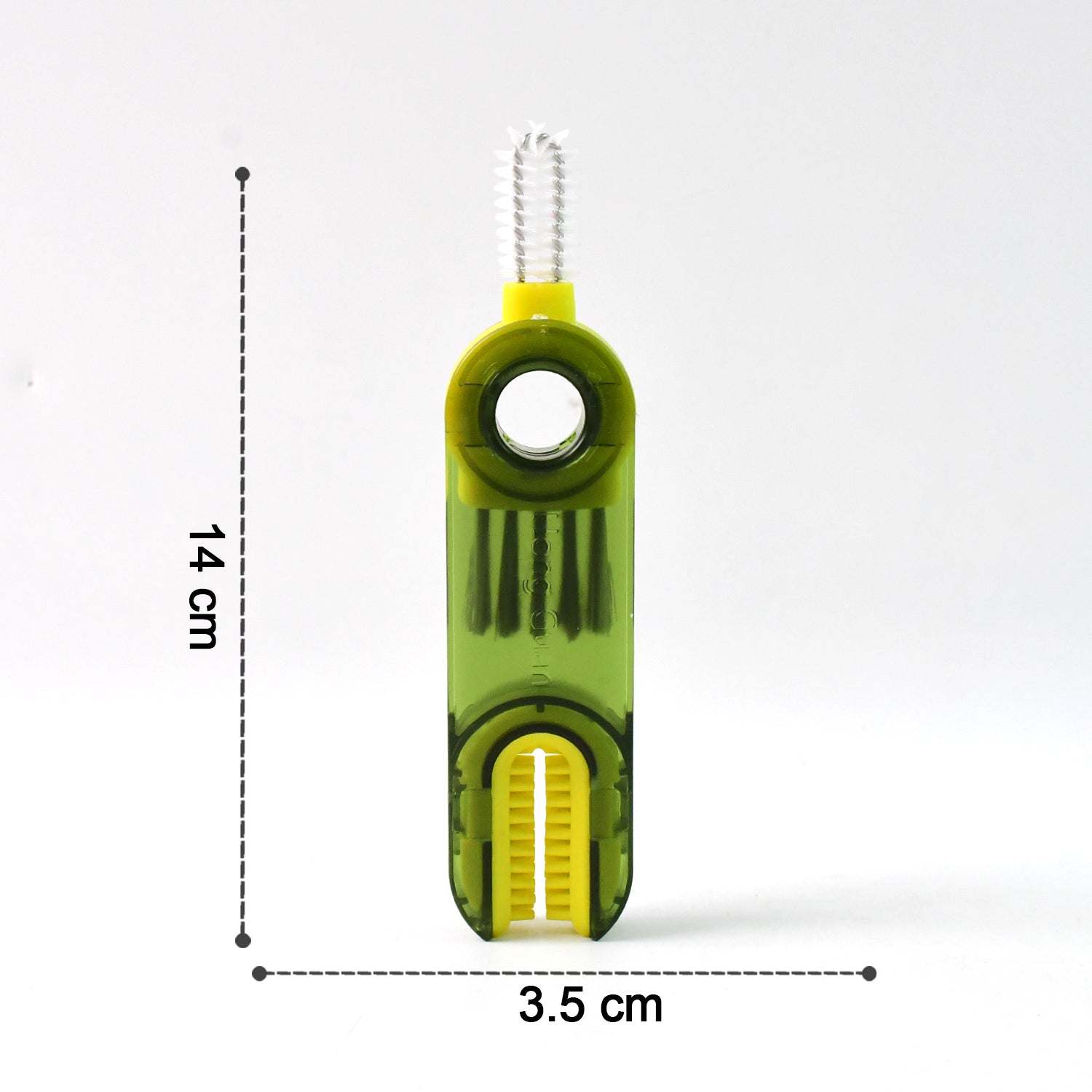 Multipurpose cleaning brush featuring narrow cylindrical and clamp-style brushes