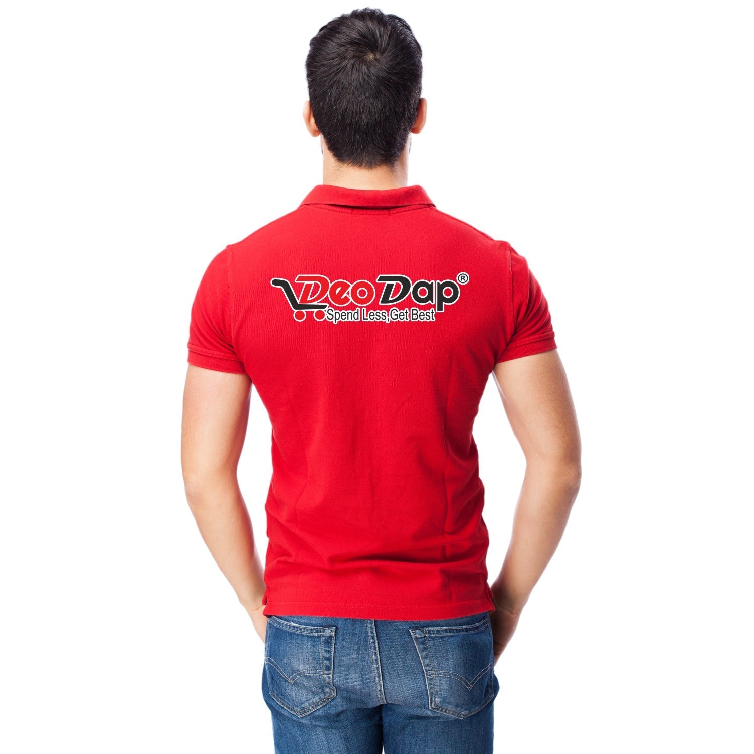 Simple image of a white  T-shirt, presented clearly from the front.