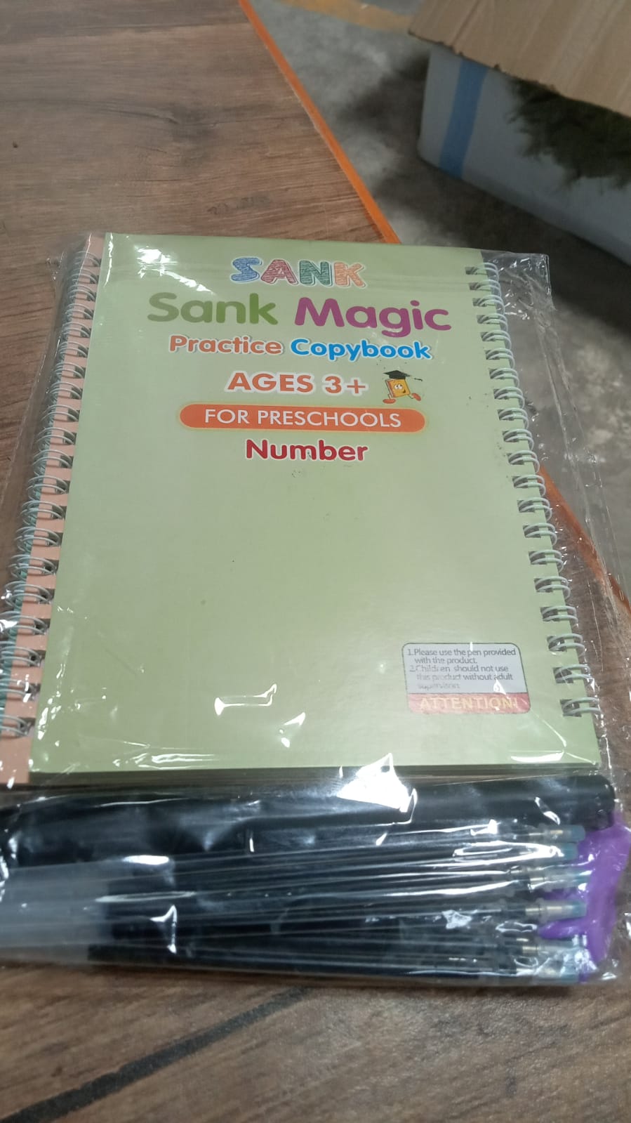 Overview of the Magic Copybook set components for skill improvement.