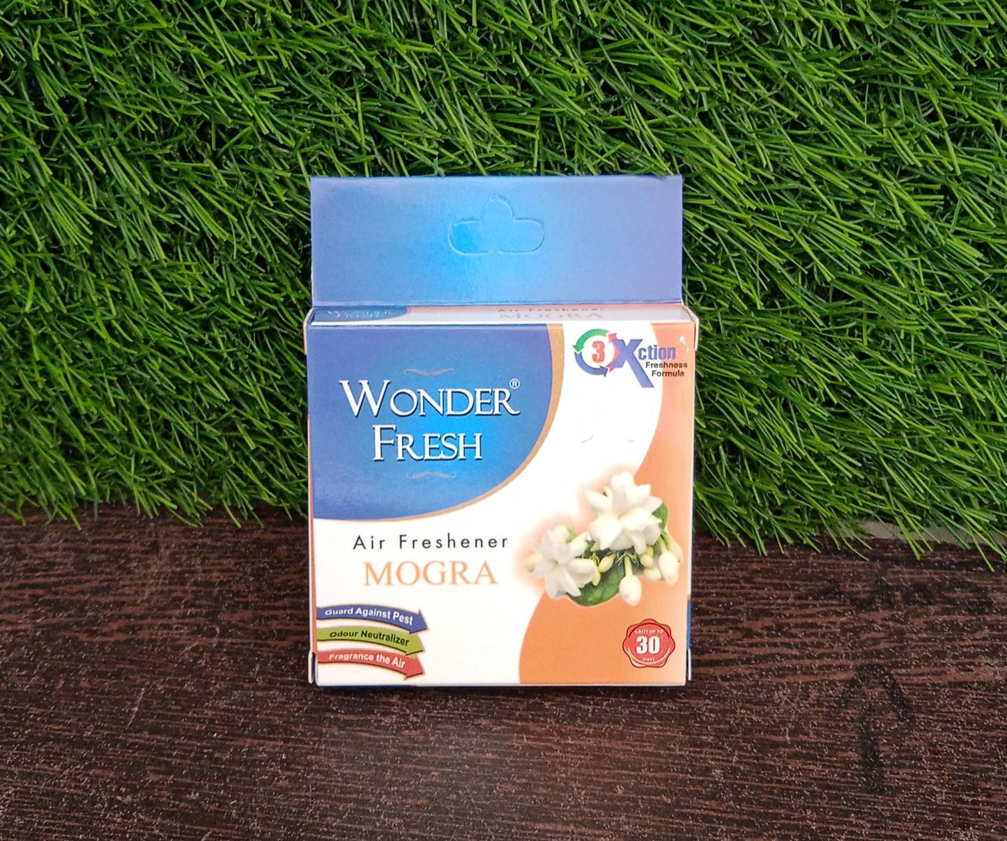 Single Wonder Fresh Lavender Air Freshener Block, releasing a calming aroma.