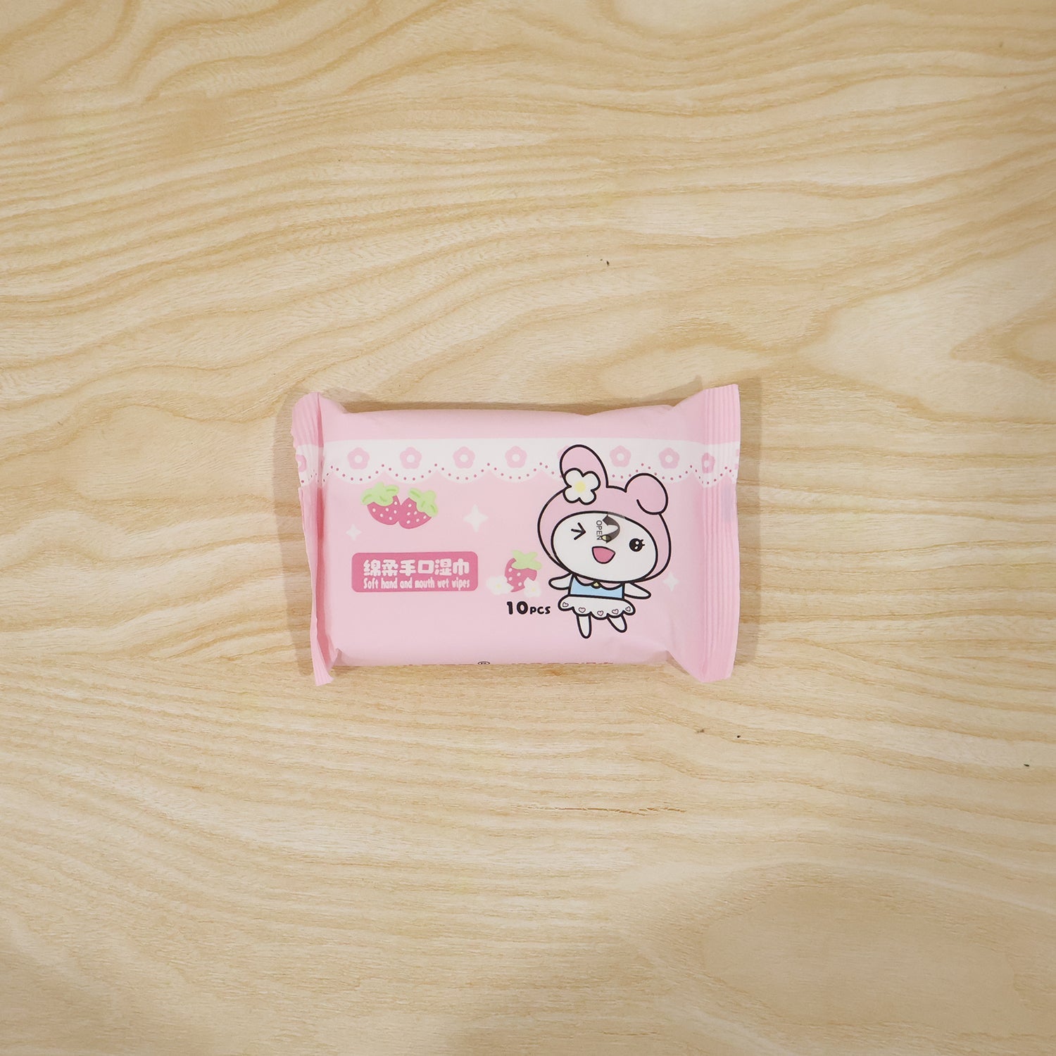 Wet wipes in use for kids' hygiene