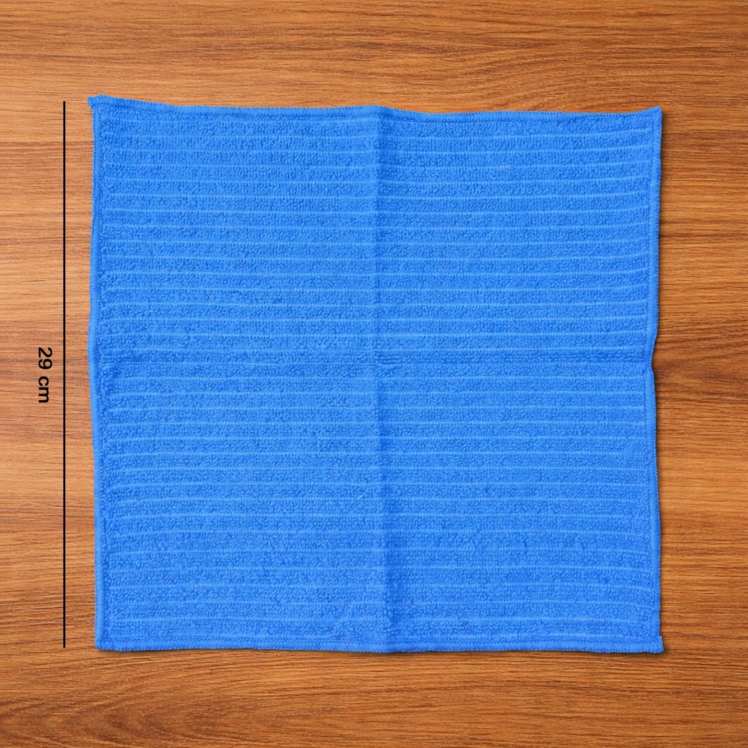 Microfiber cleaning cloths laid out for display