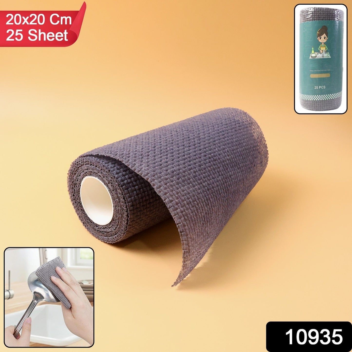 Strong absorbent disposable cleaning cloth roll sheet close-up