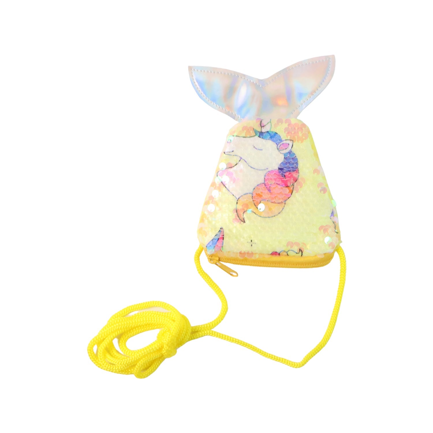 Magic wave mermaid kids sling bag with comfortable rope strap