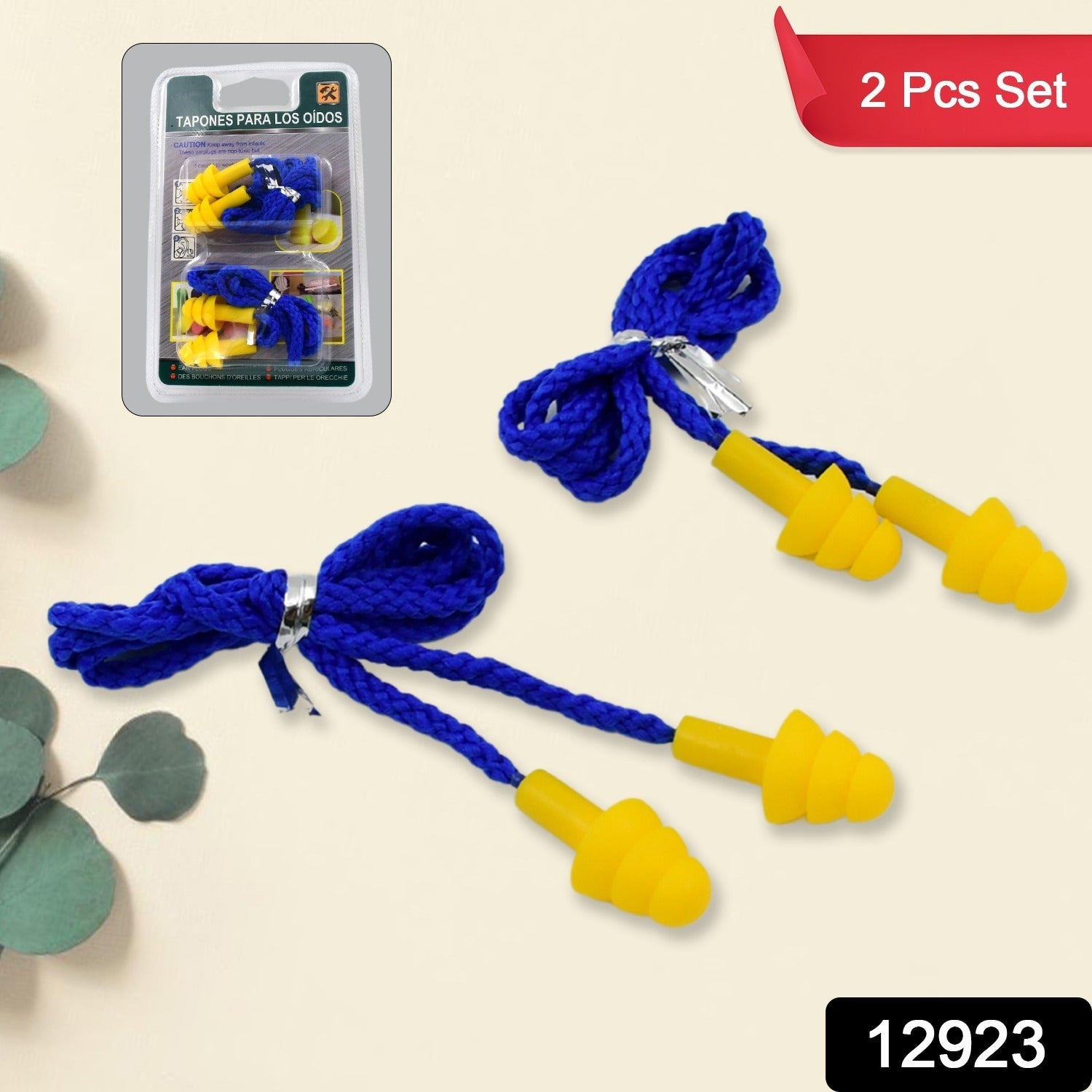 User demonstrating how to insert soft silicone ear plugs for a snug fit.