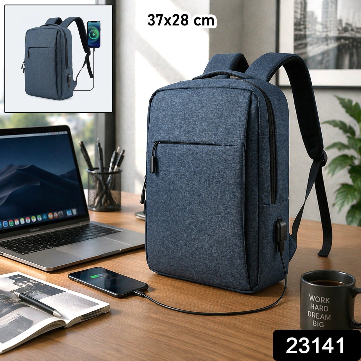 Stylish travel backpack with secure anti-theft design and laptop storage